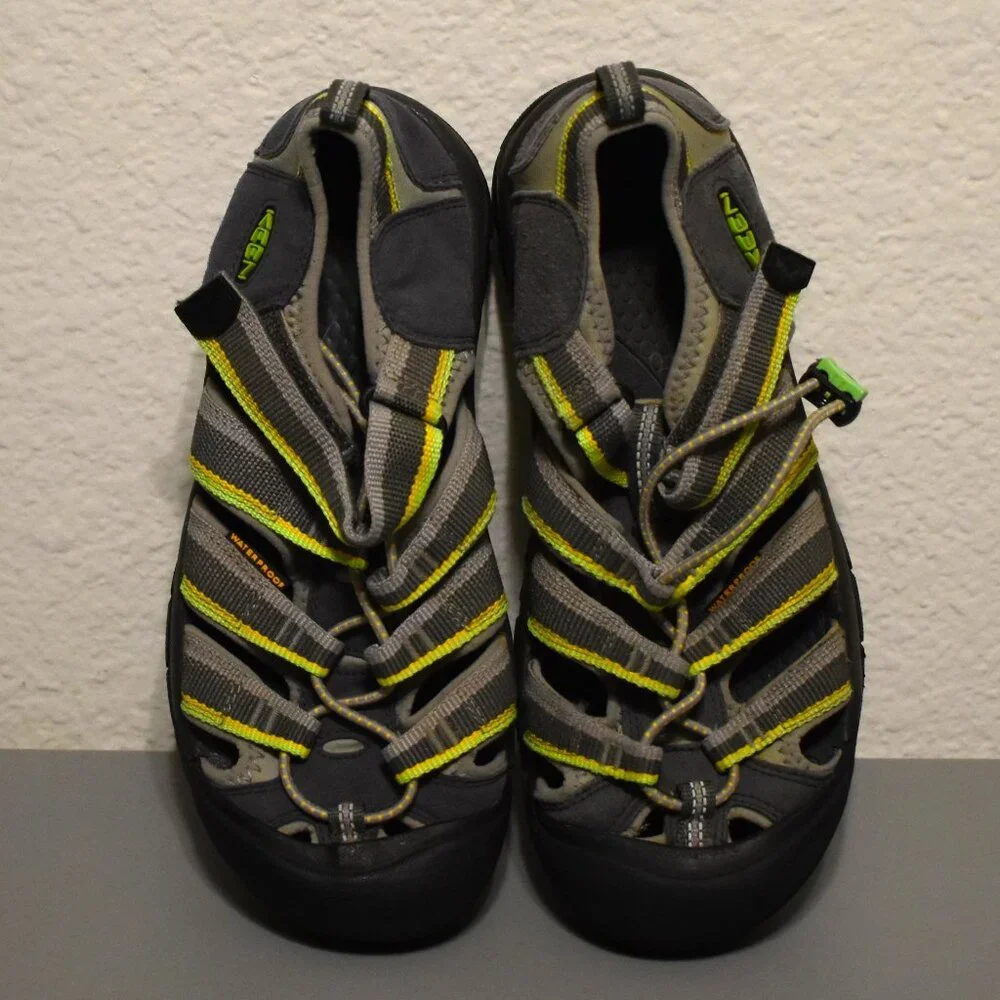 Keen Big Kids Newport H2 Waterproof Sport Sandals 5 Racer Gray/Green #1014266